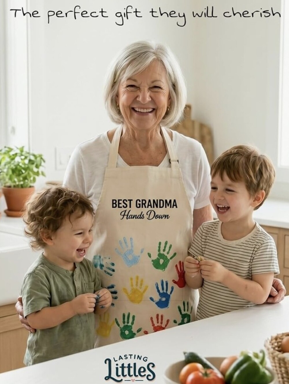 BEST GRANDMA Hands Down Apron